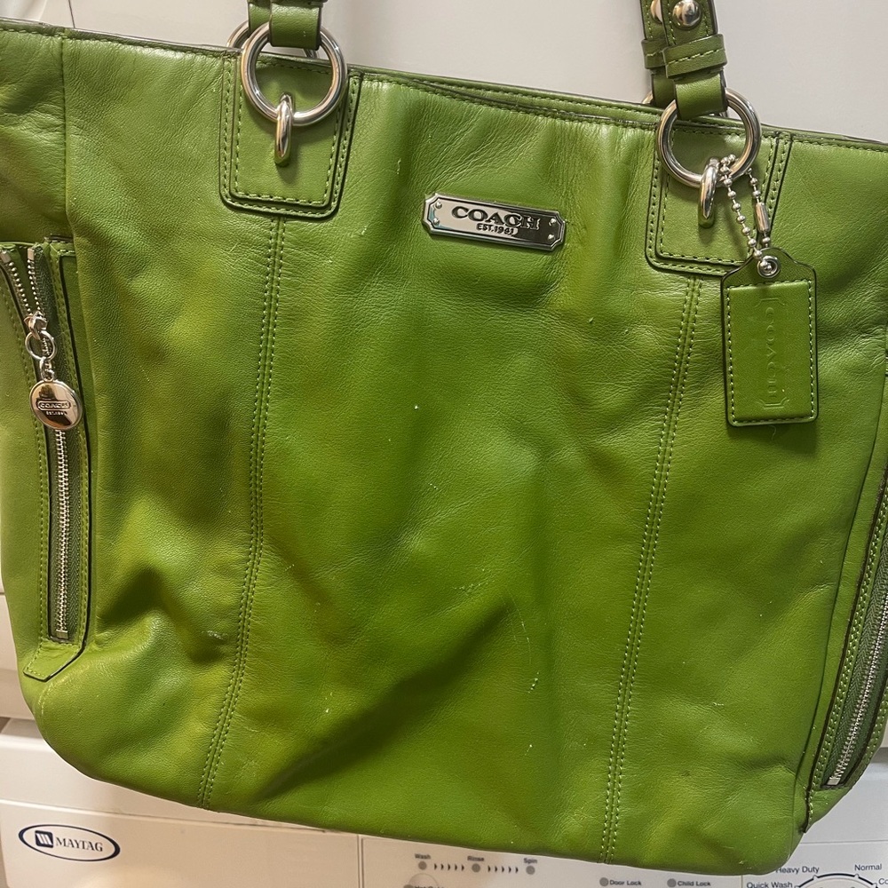 Green Coach Bag - PLEASE SEE PHOTOS/DESCRIPTION